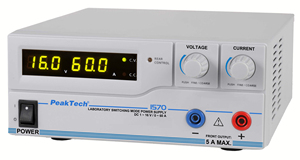 PeakTech P 1570実験用電源Dc 1-16V / 0-60A & Usb電子テスト用ハイパワーDC電源 - Product Image 2