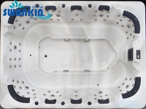 12 Personen <span class=keywords><strong>Embedded</strong></span> Whirlpool Bad Tube Big SPA Massage Outdoor Swim Spa Pool Outdoor Modern für Smart Controlled