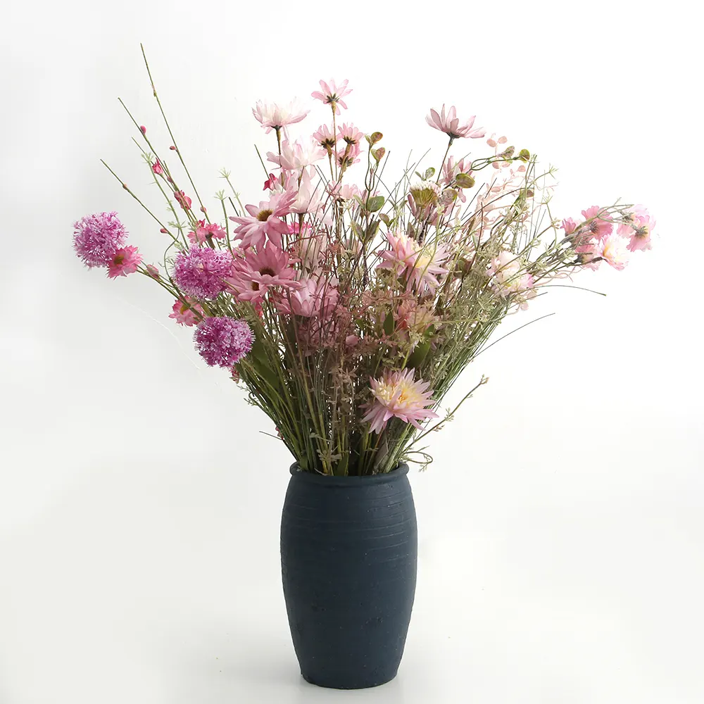 Vaso de flores brilhante, colorido, casa, quente, multi-combinação, arranjo de flores, decoração, flor artificial