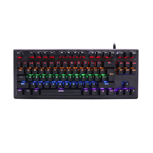 85 tasti meccanici ergonomici LED retroilluminati USB cablato tastiera Gaming YH8701 per Desktop/Laptop inglese per Computer Gaming - Product Image 6