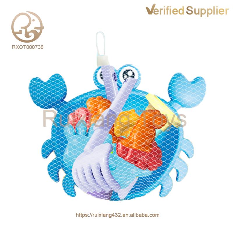 Crab Dish with beach accessories toys (8PCS)