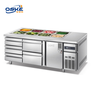 Commercial Refrigerator Salad bar Counter Fridge 5 Drawers <strong>Under</strong> Counter Refrigerator Worktable Top <strong>Chiller</strong> with Drawer and Pan - Product Image 1