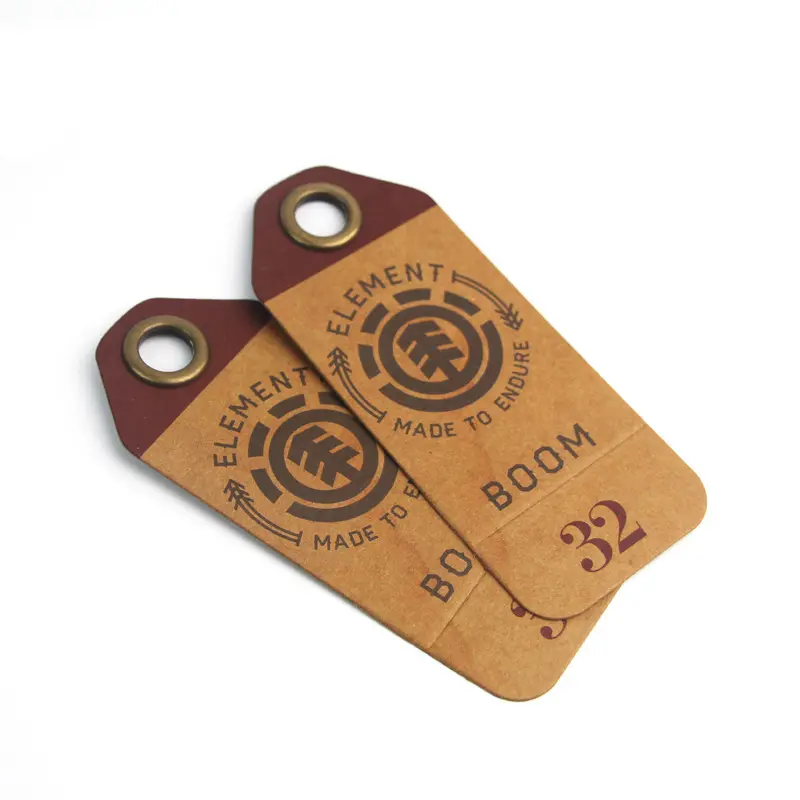 China luxury coated paper printed hang tag for jeans garment template T-shirt hang tag labels