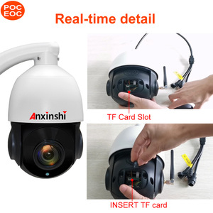 Anxinshi PoC & EoC พาวเวอร์ซัพพลาย H.265,5.0MP ใหม่โปรเซสเซอร์32บิต HD IP IR กล้องวงจรปิดความเร็วสูงแบบโดม - Product Image 4