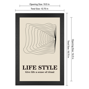 Khung Ảnh <span class=keywords><strong>11X17</strong></span> Với Bộ Sưu Tập Hạt Gỗ Đen Khung Tranh Bằng Gỗ Cho Khung Tường Đen - Product Image 4