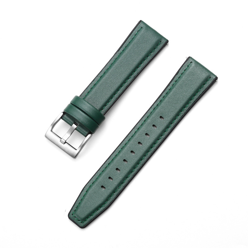 Vert avec boucle argent