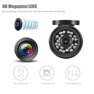 Cámara de seguridad inalámbrica para exteriores, videocámara de vigilancia analógica CCTV tipo bala con visión nocturna infrarroja, impermeable, HD, WiFi, 1080P, CC189 - Product Image 5
