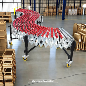 Línea transportadora flexible de ruedas de patín de descarga de paquetes de almacén logístico fácil de mover - Product Image 1