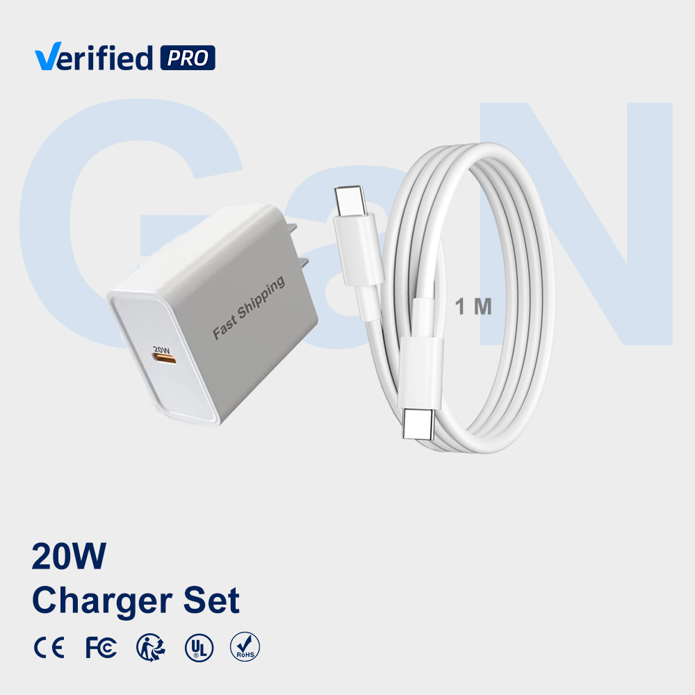 Blanco (Cargador de pared + Cable USB)