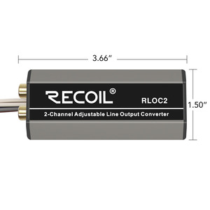 边缘rlox2双通道扬声器电缆至RCA可调线路输出转换器，远程开启 - Product Image 5