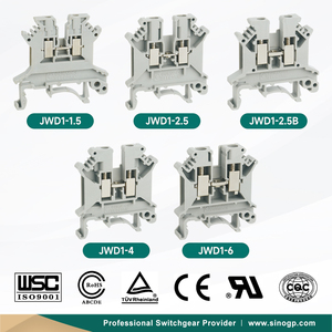 JWD1 2,5 Bloque de terminales de alimentación a través de empuje en carril DIN Bloque de terminales de tornillo universal eléctrico - Product Image 3