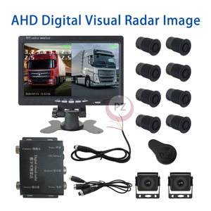 Parking Assistant 7 Inch Monitor With 2 Cameras Front/Rear View Alarm 8 <strong>Sensors</strong> <strong>Reversing</strong> Warning Parking System Kit for Truck - Product Image 2