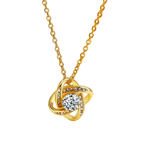 Stainless Steel Gold Clover Necklace