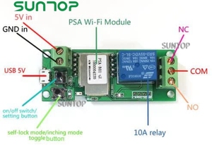 WiFi Wireless Smart Switch Relais modul für Smart Home 5V 5V/12V Ba für die Zugangs kontrolle, PC einschalten, Garagentor (5V) - Product Image 4