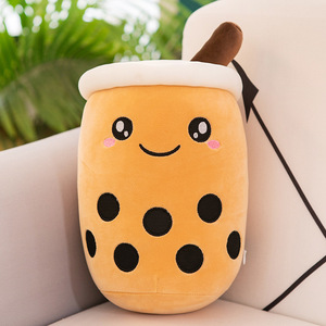 Wholesale Kawaii Expression Cute Stuffed Animal Toys Big Soft Cartoon Milk Tea Boba <strong>Plush</strong> Super Soft <strong>Plush</strong> with Washed Technics - Product Image 2