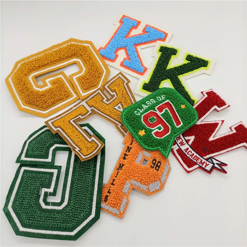 2024 Cheap price professional custom chenille patches letter iron on for craft projects in China