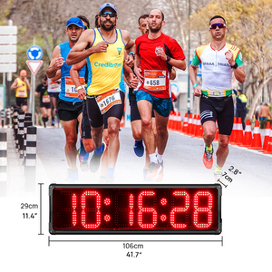 8 pollici con Display a Led a faccia singola portatile digitale conto alla rovescia Timer da corsa uso esterno grande orologio da corsa per maratona impermeabile - Product Image 4