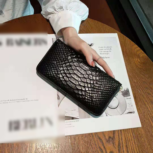 <strong>Custom</strong> Snake Pattern Women Zipper <strong>Wallet</strong> Long <strong>Wallets</strong> for Female Ladies Genuine Leather Purse Customized Image - Product Image 4