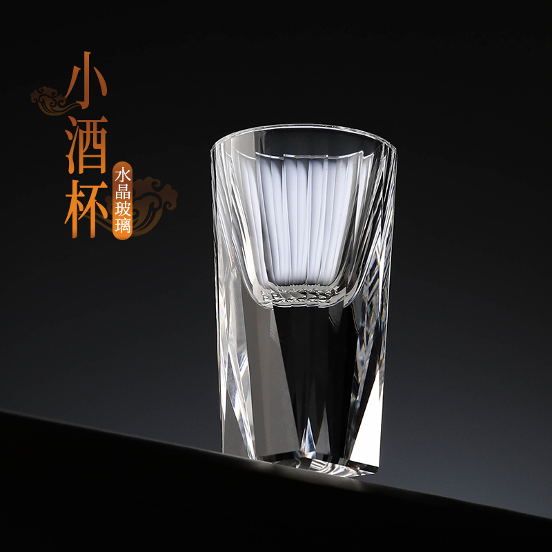 Creative diamond cut shot glasses high-end crystal spirit shot glass bullet glass