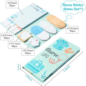Suministros de fábrica personalizar paquete divertido escritura enfermera nota adhesiva tema médico libretas autoadhesivas para lista de verificación de registros - Product Image 2