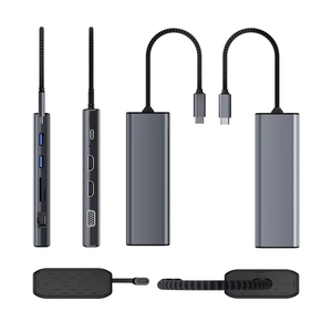 Adaptador multifunción 5 en 1 para ordenador portátil, estación de acoplamiento 5 en 1 compatible con dispositivos portátiles USB3.0 4K USB C Hub