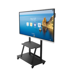 UHD Android OPS 98 дюймов интерактивный дисплей Smart board TV сенсорный экран монитор интерактивная доска с микрофоном веб-камера - Product Image 5