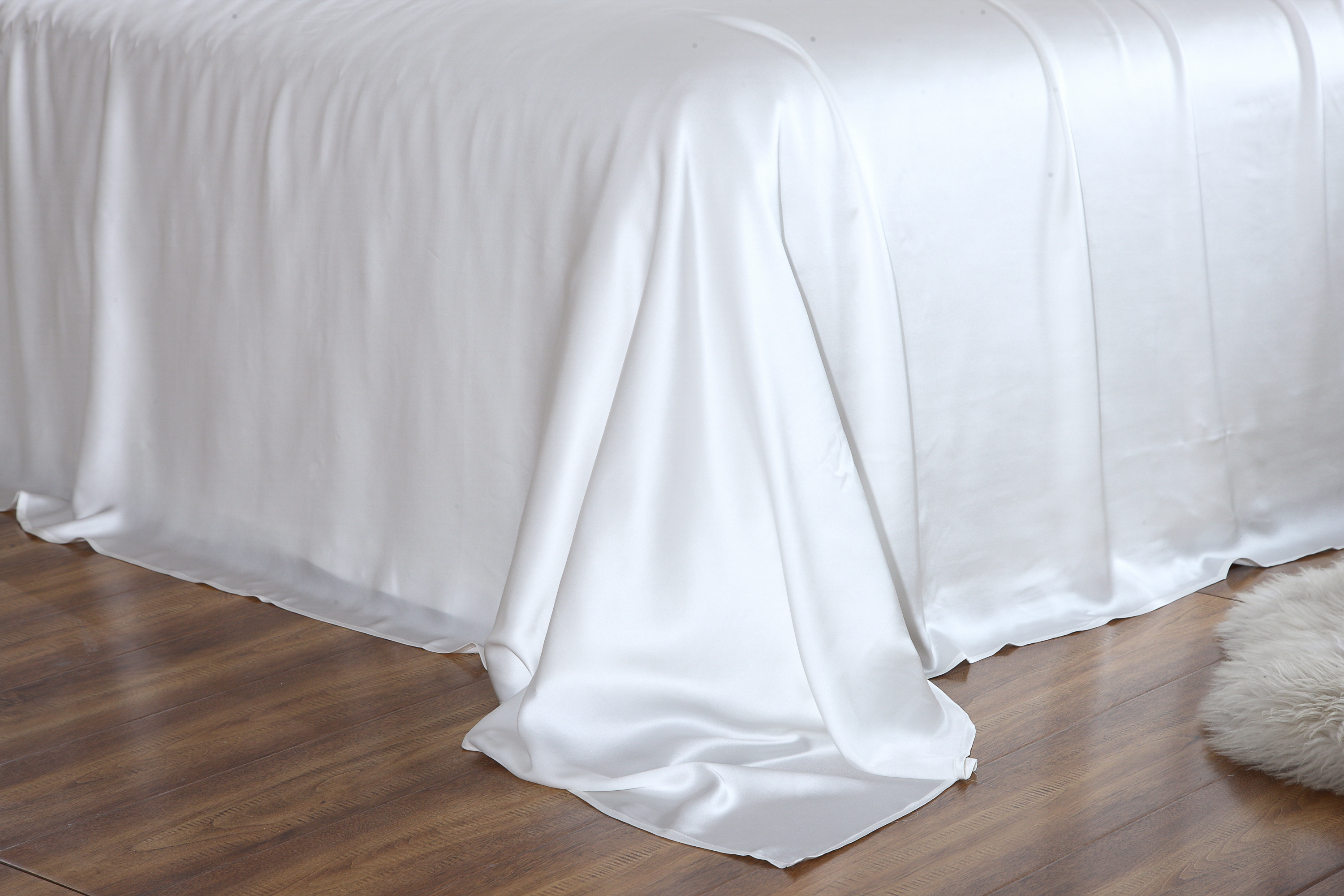 19momme ivoire drap plat