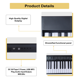 MIJN MUZIEK MY-887 88-toetsen draagbaar LED opvouwbaar digitaal MIDI piano <span class=keywords><strong>keyboard</strong></span> elektronisch orgel muziekinstrumenten - Product Image 2