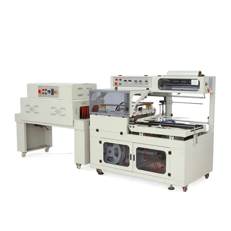 Automatic L Type Heat Shrink Film Shrink Wrapping Machine And Shrink Tunnel Packaging Machine For Cosmetic Shrink