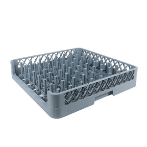 Saklama kapları bölmesi cam raf 9/16/20/25/36/49 bölmeler plastik çok fonksiyonlu plastik bulaşık damlalıklı gri ve kahverengi - Product Image 1