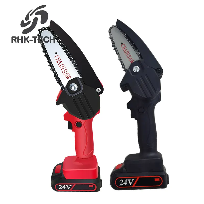 RHK Portable Garden Trees Wood Electric Chainsaw 4 Inch Mini Chain Saw for Branches