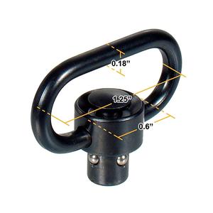 1 or 1.25 Inch Heavy Duty Release Loop Push Button QD Sling <strong>Swivel</strong> for Hunting Accessories - Product Image 4