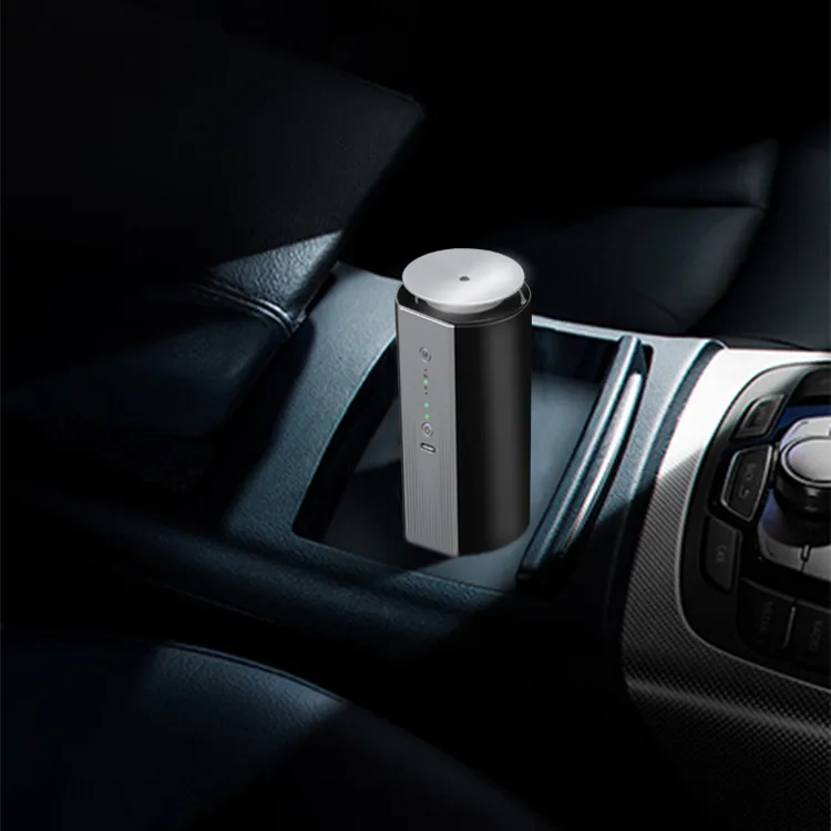 新しいデザインブラックプラスチック高級車の香りディフューザー香水アロマテラピーエアリフレッシャー車の芳香剤メーカー