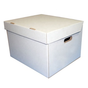 Caja de almacenamiento de archivos plegable de cartón corrugado con asa de tamaño personalizado al por mayor para mudanza - Product Image 4