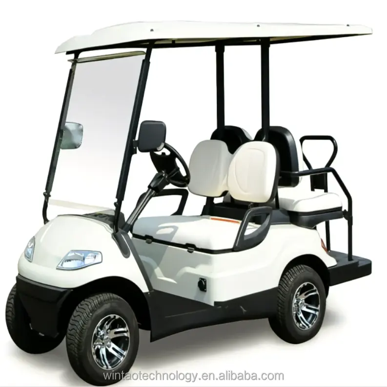 Wintao Electric Golf Car Vehicle Carts 4 Passengers with lithium battery.