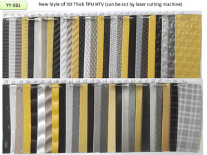 Custom Size 3D Thick TPU Heat Transfer Vinyl Rolls High Temperature PU Silicone Printable HTV Film For Clothing Garments