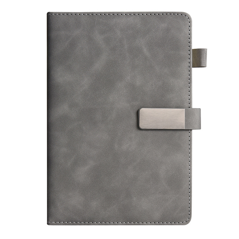 Carnet simple à boucle carrée (gris)