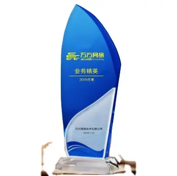 Factory direct selling leaf crystal base trophy crystal customization award k9 customization trophy award