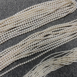 Hq ghems um colar de pérolas doce, corda de qualidade aaa aaaaa, água doce natural, 5-6mm, solto, água doce, colar