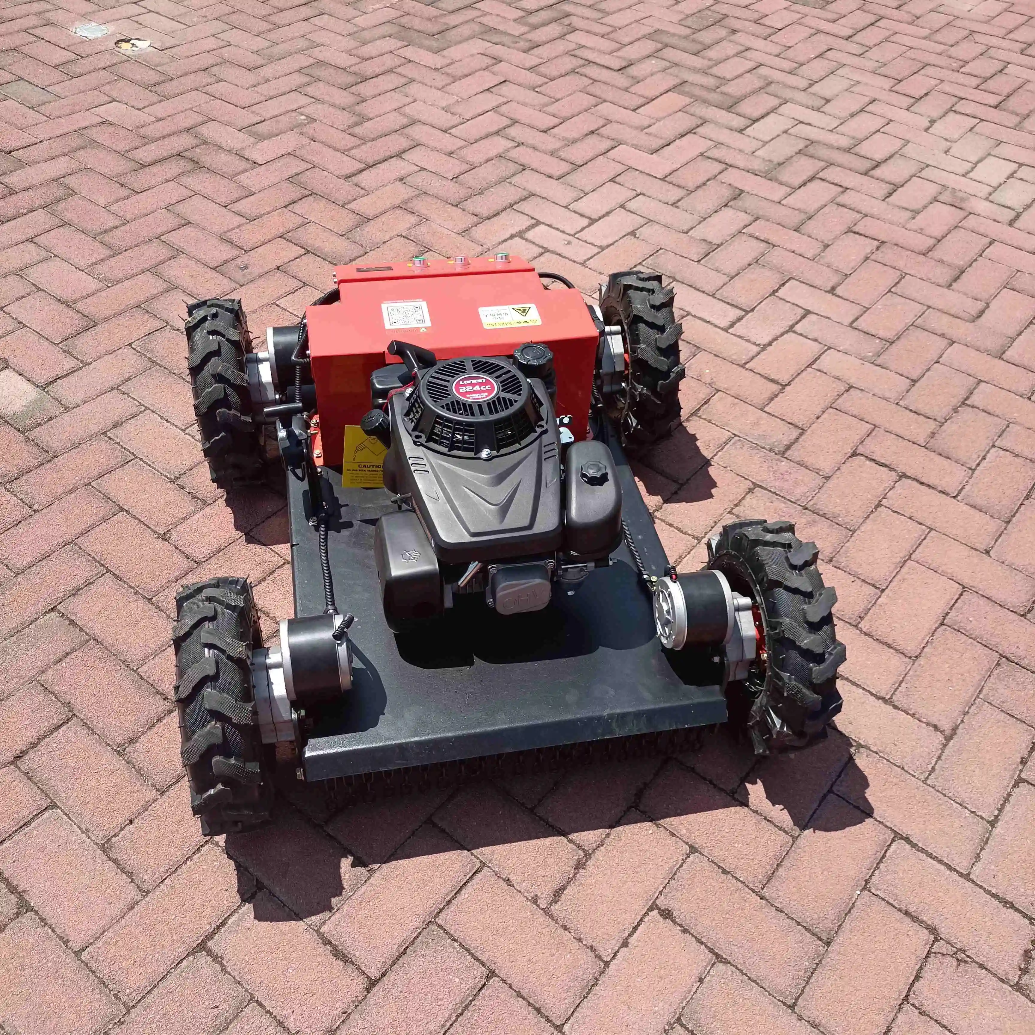 Joyance yeni Robot çim biçme makinesi 4 tekerlekler ile yüksek kaliteli benzin uzaktan kumanda Mini çim biçme makinesi