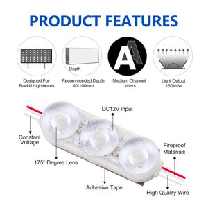 Fabrika fiyat 0.72W Mini LED modülü 12V enjeksiyon LED modülü SMD2835 ile 3LEDs 150LM - Product Image 6