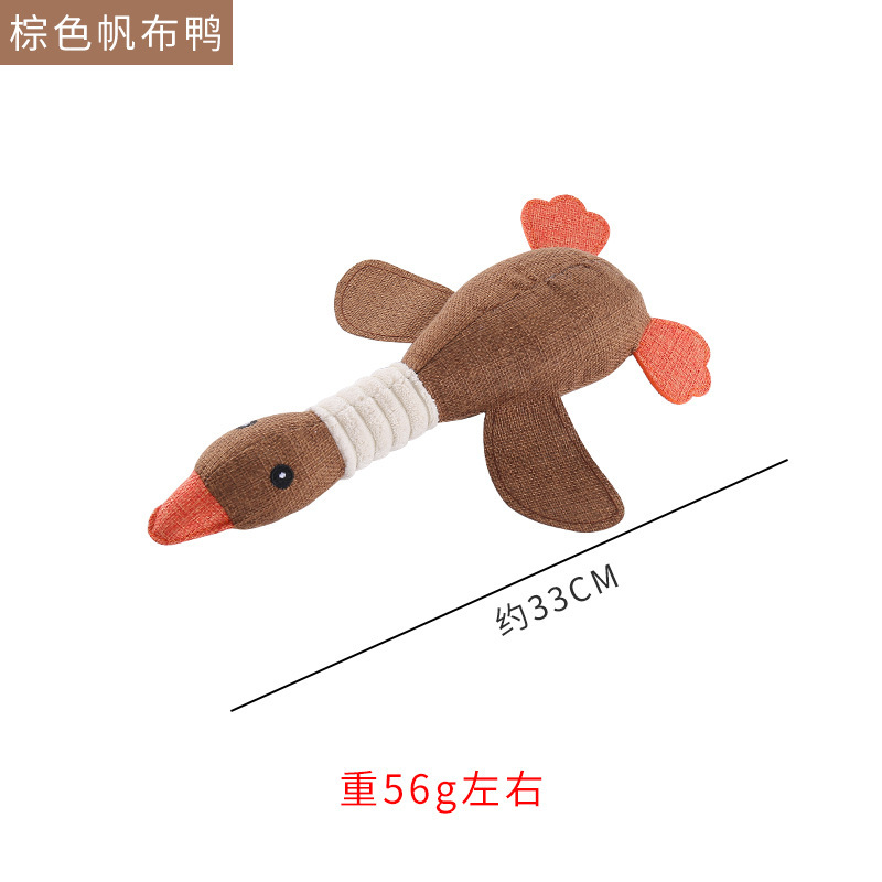 Canard en toile marron