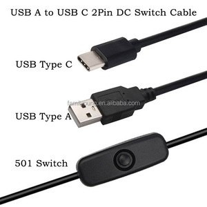 สาย USB to Micro USB DC สำหรับ Raspberry Pi 3 4 B สายชาร์จชนิด C พร้อมสวิตช์เปิด/ปิด501 5V 3A/2.5A - Product Image 3