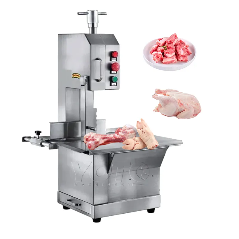 ماكينة منشار لعظام مجمدة يمكن تناولها من الطاولة مباشرة من المصنع، ماكينة تقطيع اللحوم الخام والحم المسلوق