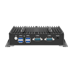 Win10 IoT Industrial Desktop Mini PC 4-Core 2 rs232 DDR4 RAM VGA Fanless Dual LAN Intel Celeron Ubuntu Linux 4K EU/US Plug New - Product Image 1