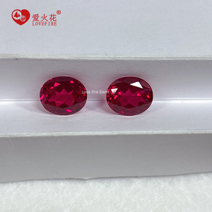 ทับทิมทับทิมทับทิม5 # ทรงวงรีตัดพิเศษตัดแฟนซีทับทิมสีแดงคอรันดัม - Product Image 3