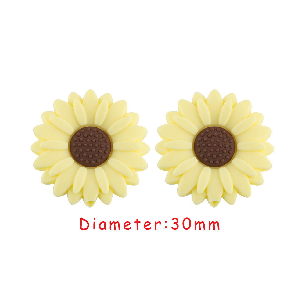 Perles focales Fleurs Crème Jaune SA139