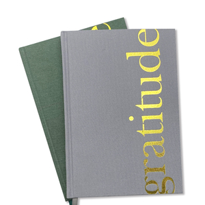 Stampa personalizzata diario di gratitudine per bambini con copertina rigida in lino normale non datato per le donne - Product Image 1