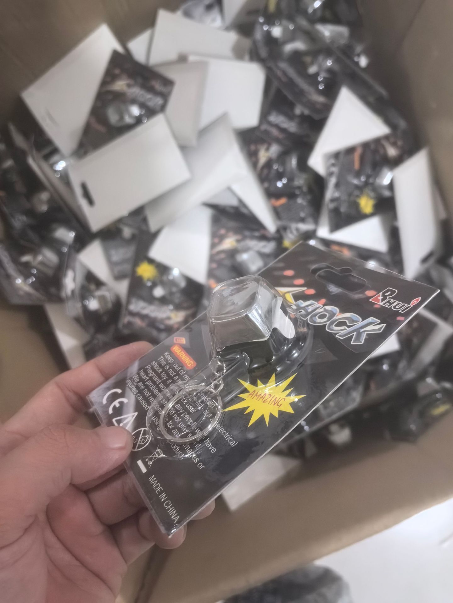 Bouton de choc électrique-noir