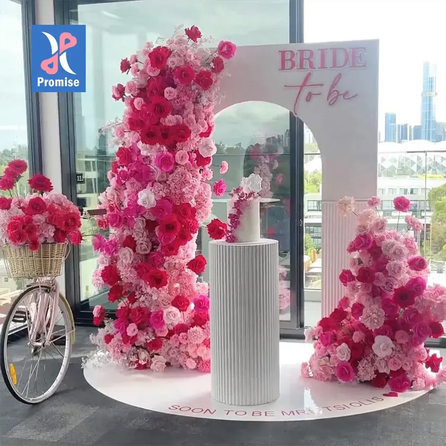 Söz özel boynuz çiçek kemer yapay çiçek kemer düğün dekoratif sahne ucuz